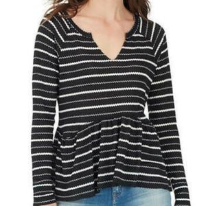 NWT WILLIAM RAST BLACK & WHITE STRIPED GRYPHON TOP